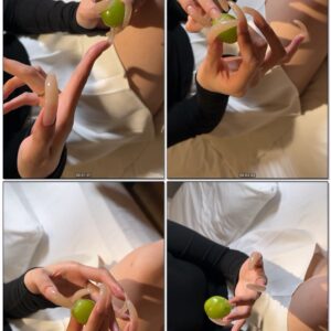 #837 - Piercing Grapes With My Natural Long Nails