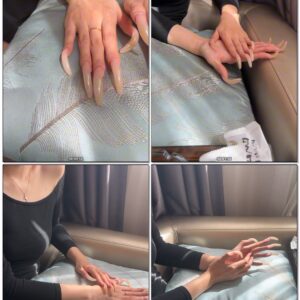 #829 - Scratching Pillow With My Long Natural Nails