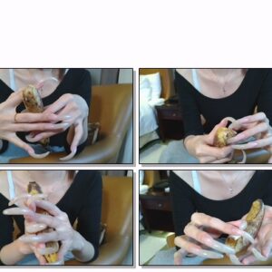#113 – VR/3D – Piercing Banana With My Long Curved Nails