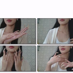 #182 – VR/3D – Posing My Long Natural Nails With long Hair