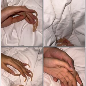 #910 – Man Holding My Long Nail Hands In Bright Lighting