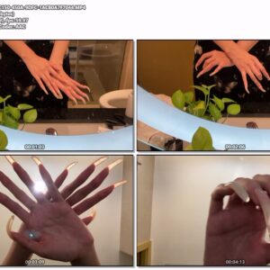 #869 - Long Natural Nails In Mirror Show