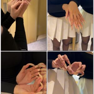#908 – Tapping Mirror With My Long Natural Nails