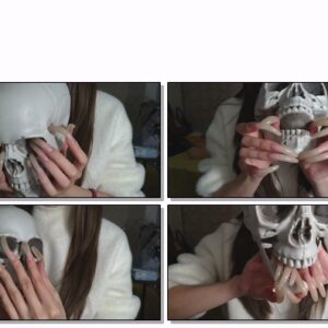 #235 – VR/3D – Tapping And Scratching Toy Skull With My Long Nails