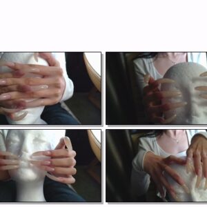 #202 – VR/3D – Close Up Scratching Foam Head With My Long Nails