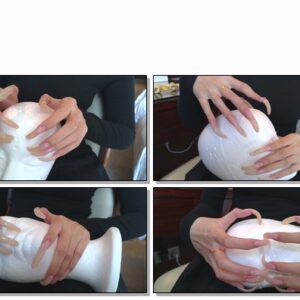 #253 – VR/3D – Scratching Foam Head With My Long Sharp Nails