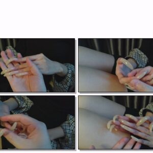 #259 – VR/3D – Man Massaging My Long Natural Curved Nails