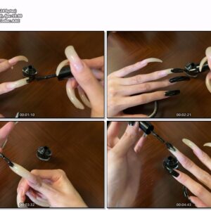 #929 - Painting My Long Claws With Black Polish