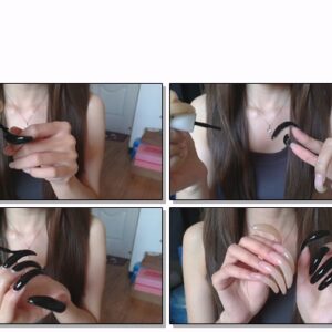 #375 – VR/3D – Painting My Long Natural Nails With Black Polish