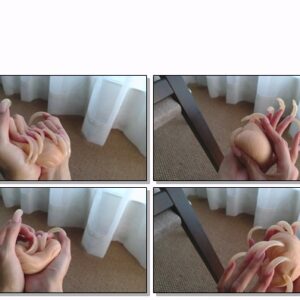 #390 – VR/3D – Squeezing Toy With My Long Nails In Daylight