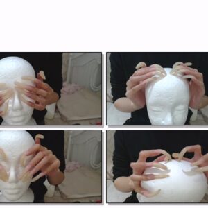 #406 – VR/3D – Foam Head Scratching With My Long Sharp Claws