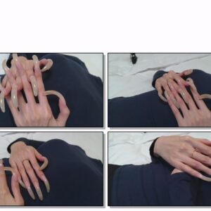 #271 – VR/3D – Posing My Long Shiny Nails On Blue Top
