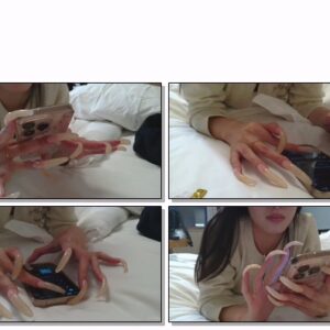 #281 – VR/3D – Scrolling On My Phone With My Natural Curved Nails
