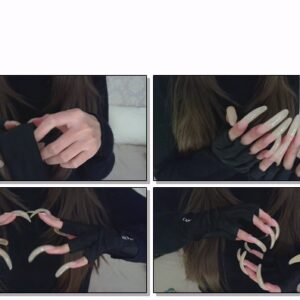#310 – VR/3D – Long Natural Nails Show In Fingerless Gloves