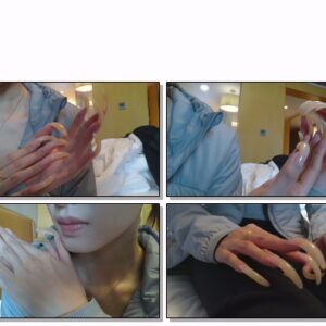 #323 – VR/3D – Sitting On Bed Showing My Long Nails