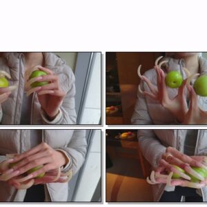 #418 – VR/3D – My Long Shiny Nails Playing With Apples