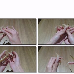 #329 – VR/3D – Wearing Golden Fingersticks With Long Nails