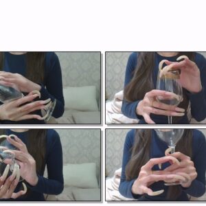#359 – VR/3D – Gentle Posing Of My Long Nails With Wine Glass