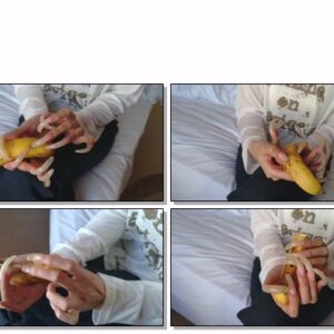 #448 – VR/3D – Scratching And Piercing Banana With My Long Nails