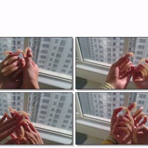 #453 – VR/3D – Beautiful Close Up Long Nail Show In Sunlight