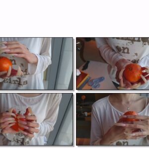 #460 – VR/3D – My Long Natural Nails Fondling With Orange