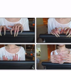 #462 – VR/3D – Posing My Long Shiny Natural Nails On Chair