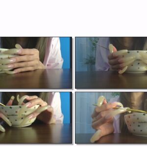 #468 – VR/3D – Tapping Bowl With My Long Shiny Nails