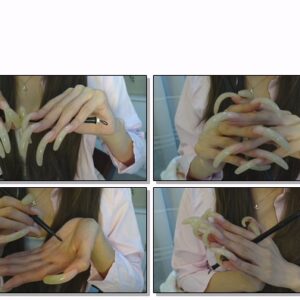 #470 – VR/3D – Fiddling With Pencil With My Long Curved Nails