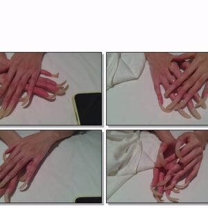 #473 – VR/3D – Posing My Long Shiny Nails On Bedsheet