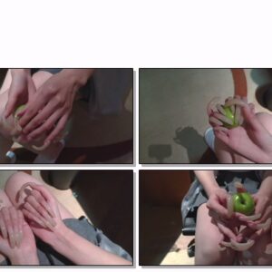 #477 – VR/3D – My Long Natural Nails Fiddling With Small Apple