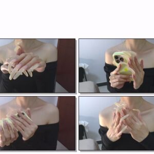 #490 – VR/3D – Posing My Long Natural Shiny Nails On Phone