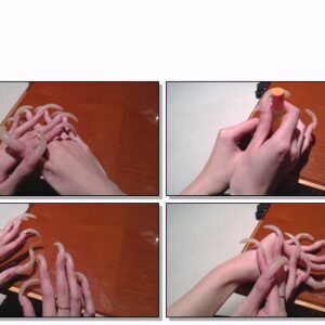 #501 – VR/3D – Shiny Long Natural Nails Posing On Table