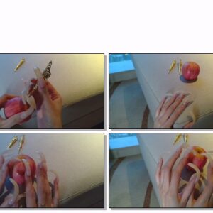 #505 – VR/3D – My Long Natural Nails Playing With Apple