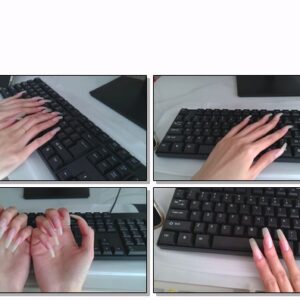 #662 – VR/3D – Tapping Keyboard With My Natural Nails In Daylight