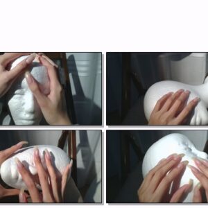 #548 – VR/3D – Scratching Foam Head With My Natural Nails