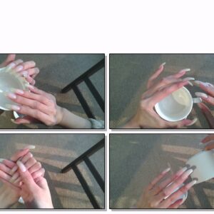 #564 – VR/3D – Tapping Cup With My Long Nailbed Nails