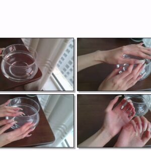 #601 – VR/3D – Tapping Glass Bowl With My Natural Square Nails
