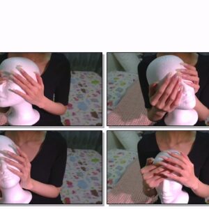 #605 – VR/3D – Covering Foam Head With My Long Nailbed Nails