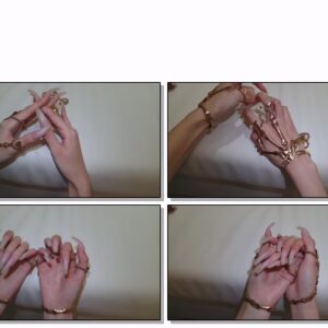 #736 – VR/3D – Posing My Hands And Natural Nails In Skeleton Gloves