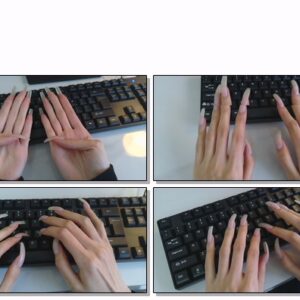#747 – VR/3D – Writing On keyboard With My natural Nails