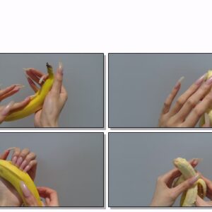 #752 – VR/3D – Scratching And Piercing Banana With My Natural Nails