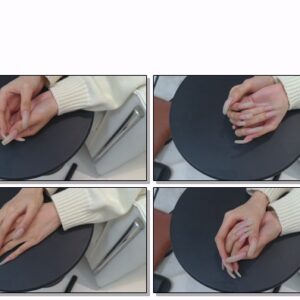 #754 – VR/3D – Posing My Natural Nails On Black Table