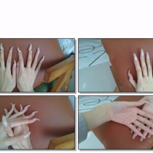 #630 – VR/3D – Scratching Leather Pillow With My Natural Nails