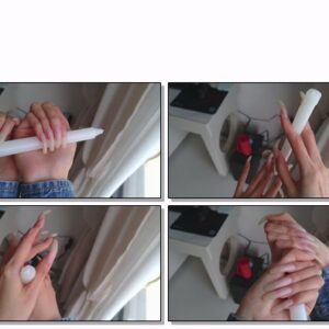 #784 – VR/3D – Fondling Candle With My Natural Clear Nails