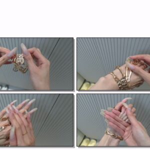 #791 – VR/3D – Wearing Skeleton Glove With My Natural Clear Nails