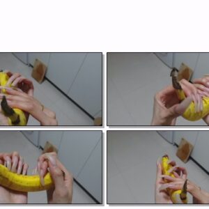 #801 – VR/3D – Showing My Clear Natural Nails With Banana
