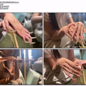 #1047 – Sitting Next To Mirror Posing My Long Natural Nails