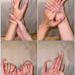 #1050 – Bright Showing Of My Long Natural Curved Nails