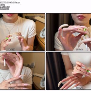 #1052 – My Long Bright Shiny Nails Fiddling With Cigarette