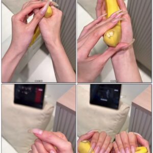 #1134 – My Natural Long Nailbed Nails With Banana